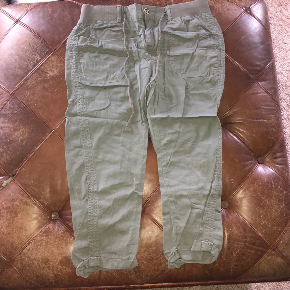 Army Green cropped joggers